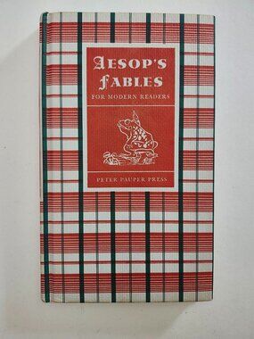 1957 Aesop's Fables For Modern Readers Vintage Hardcover Peter Pauper Press Red